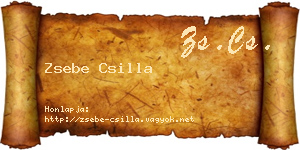 Zsebe Csilla névjegykártya